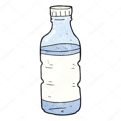 botella de agua de dibujos animados con textura — Archivo ...