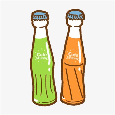 Botellas De Refresco De Dibujos Animados Bebida Suave ...