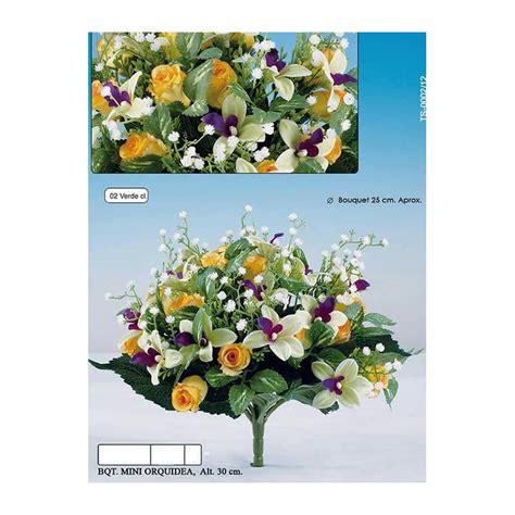 Bouquet flores artificiales mini orquideas Oasis Decor