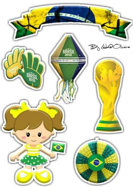 Brasil en la Copa del Mundo 2018: Toppers para Tartas ...