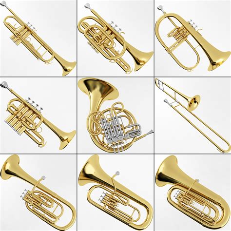 Brass Musical Instrument Collection Brass Musical ...