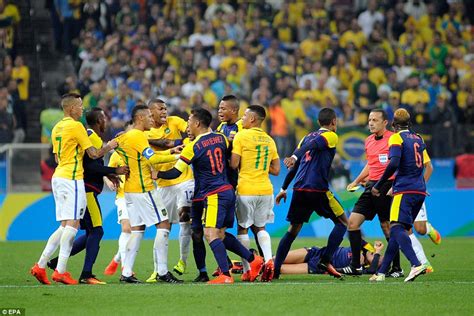Brazil 2 0 Colombia: Neymar scores in feisty all South ...