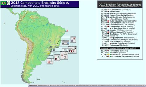 Brazil: 2013 Campeonato Brasileiro Série A location map ...