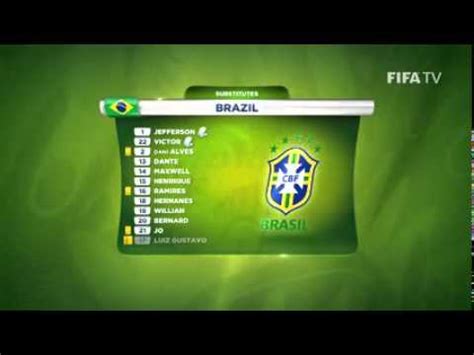Brazil vs Colombia alineaciones, Brasil Mundial 2014   YouTube