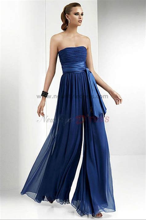 Bridal Party Jumpsuits | Home / Fashion Royal Blue Chiffon ...