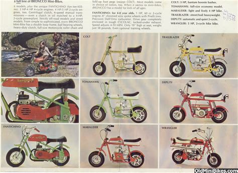 Broncco Mini bikes advertisement | Vintage Mini Bikes ...