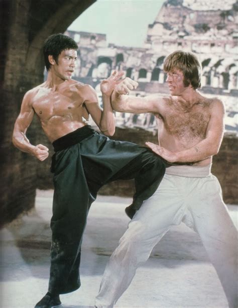bruce lee and chuck norris in the movie  Way of the Dragon ...