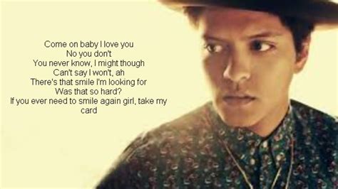 Bruno Mars   Perm Lyrics   YouTube