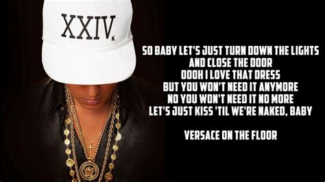 Bruno Mars   Versace on The Floor [ Lyrics ] + FREE ...