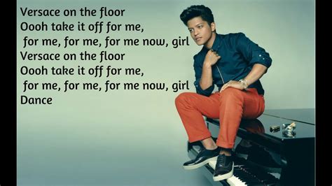 Bruno Mars   Versace On The Floor  Lyrics  || Official ...