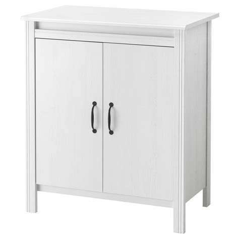 BRUSALI Cabinet with doors White 80x93 cm   IKEA