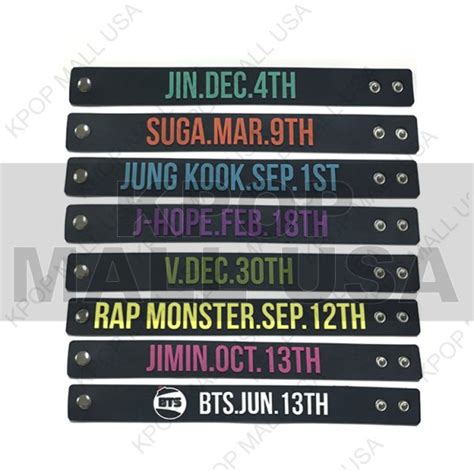 BTS Member Birthday Silicone Bracelet | KPOP Mall USA