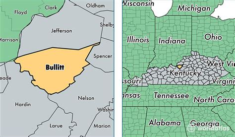 Bullitt County, Kentucky / Map of Bullitt County, KY ...