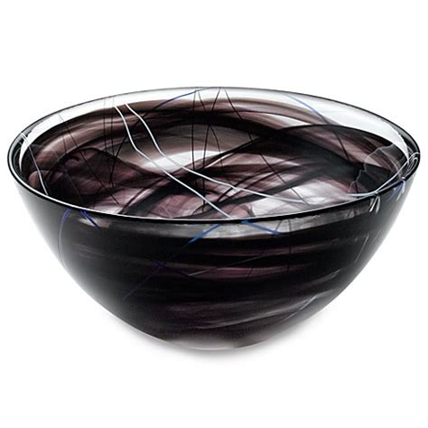 Buy Kosta Boda Contrast 13 3/4 Inch Glass Bowl in Black ...