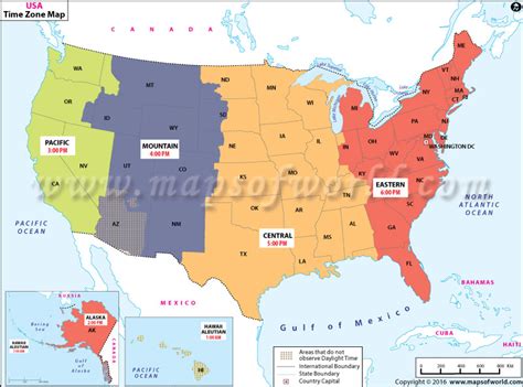 Buy US Time Zone Map