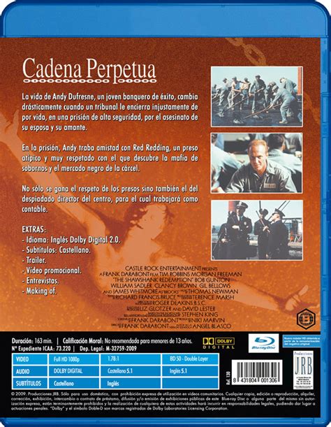 Cadena perpetua  Carátula Blu Ray    index dvd.com ...
