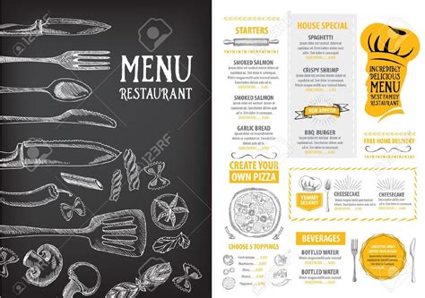Cafe Menu Design Template | Printables and Menu