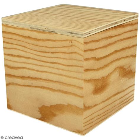 Caja cuadrada de madera para decorar   12 x 12 x 12 cm ...