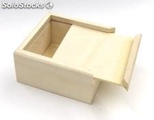 Caja cuadrada de madera, para manualidades