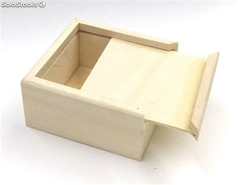 Caja cuadrada de madera, para manualidades