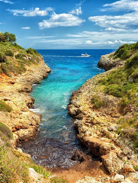 Cala Manacor, Porto Cristo, ostrova Mallorca, Španělsko ...