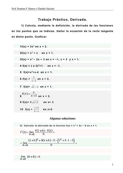 Calaméo   Ejercicios resueltos y propuestos sobre la derivada