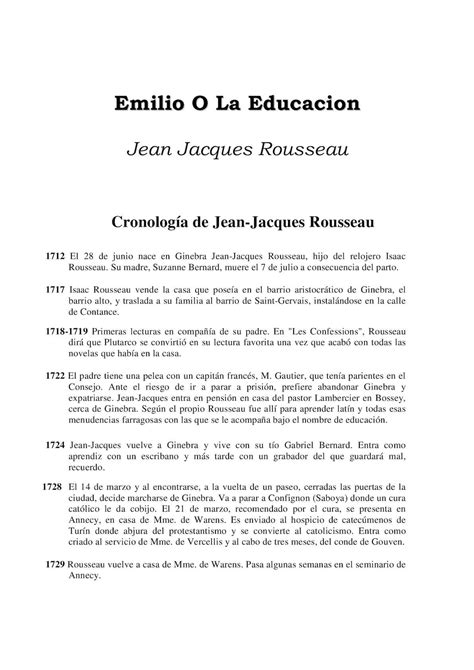Calaméo   Jean Jacques Rousseau | Emilio O La Educacion