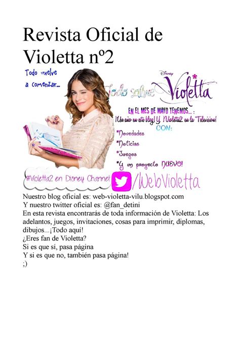 Calaméo   Revista Oficial de Violetta nº2