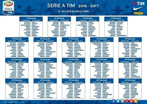 Calcio, serie A: il calendario del campionato 2016 2017 ...