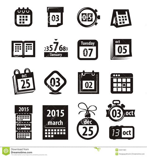 Calendar Icons. Vector Format Stock Vector   Illustration ...