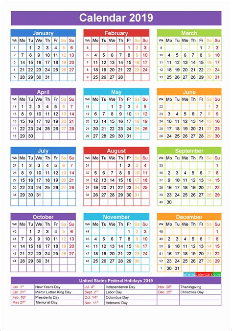 Calendar Template Excel 2018 Uaejn Fresh 2019 Calendar ...