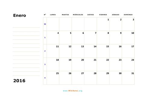 Calendario 2016   Calendario de España del 2016 ...