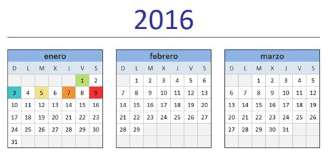 Calendario 2016 en Excel   Excel Total