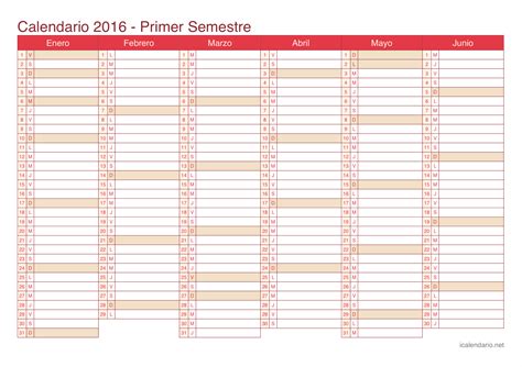 Calendario 2016 para imprimir   iCalendario.net