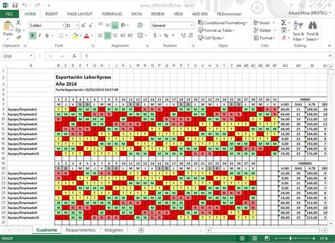Calendario 2016 Turnos En Excel | calendario 2013 2014 ...
