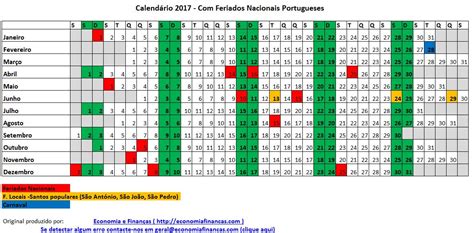 Calendário 2017 para impressão em Excel   Economia e Finanças