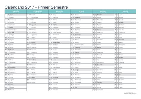 Calendario 2017 para imprimir   iCalendario.net