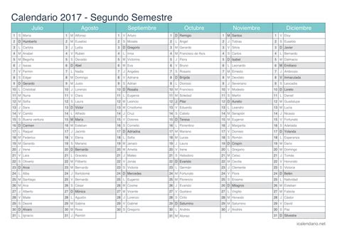 Calendario 2017 para imprimir   iCalendario.net