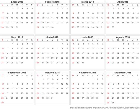 calendario 2018   Calendarios Para Imprimir