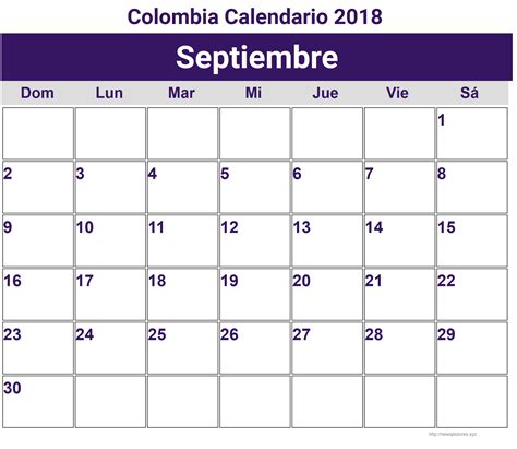 calendario 2018 colombia | 2018 Calendar printable for ...