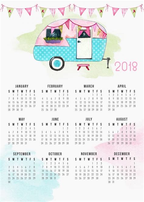 Calendario 2018, más de 150 plantillas para imprimir y ...