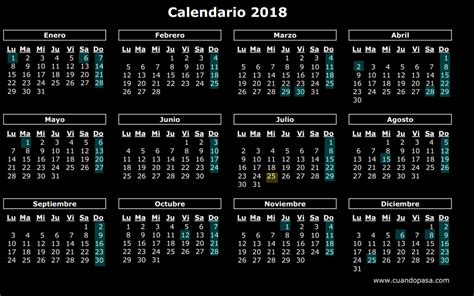 Calendario 2018 para imprimir | 2018 Calendar printable ...