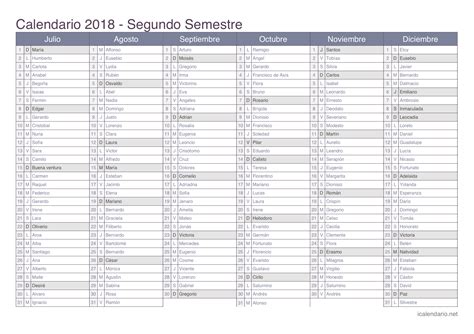 Calendario 2018 para imprimir   iCalendario.net