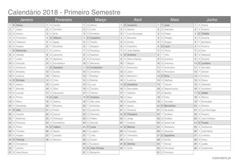 Calendário 2018 para imprimir   iCalendário.pt