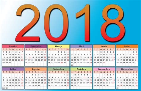 Calendário 2018 PSD,Ai,CDR e PDF | calendários grátis