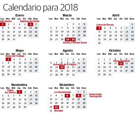Calendario 2018 USA con feriados para imprimir ...