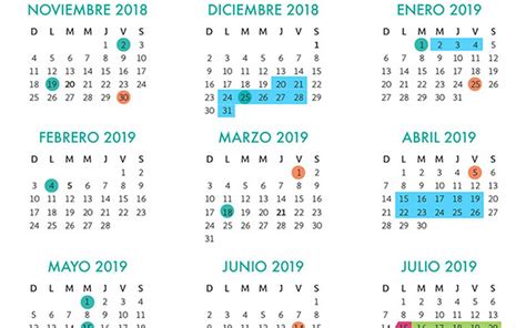 Calendario 2019 mexico con dias festivos | 2019 2018 ...