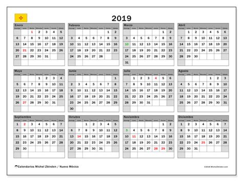 Calendario 2019, Nuevo México   Michel Zbinden  es