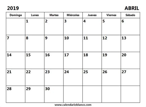 Calendario 2019 Para Imprimir Por Meses 26903 | sellcvv.co
