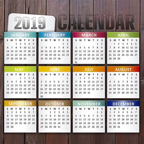 Calendario 2019 textura madera   Calendarios 2019. Gratis ...